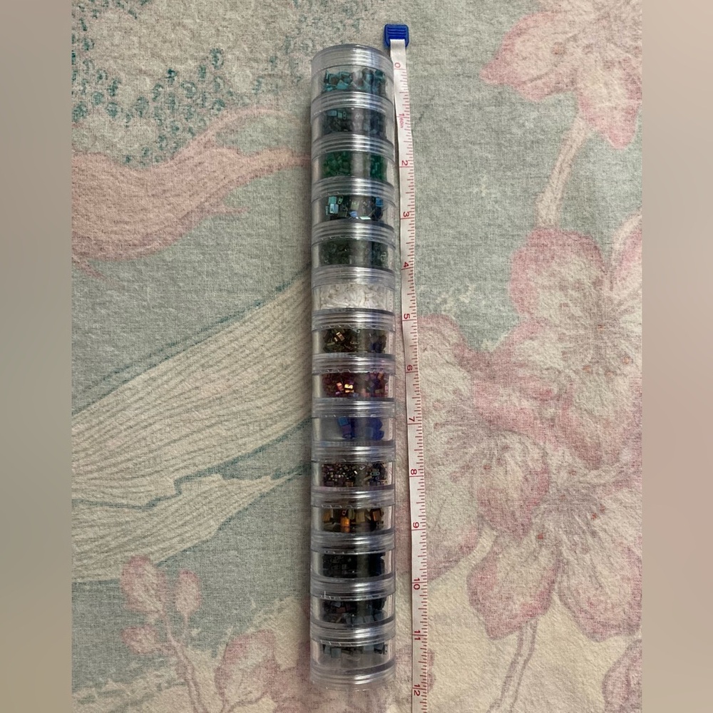 Japanese Glass Tila Bead Mix With Stackable Clear Storage Container - Picture 16 of 16